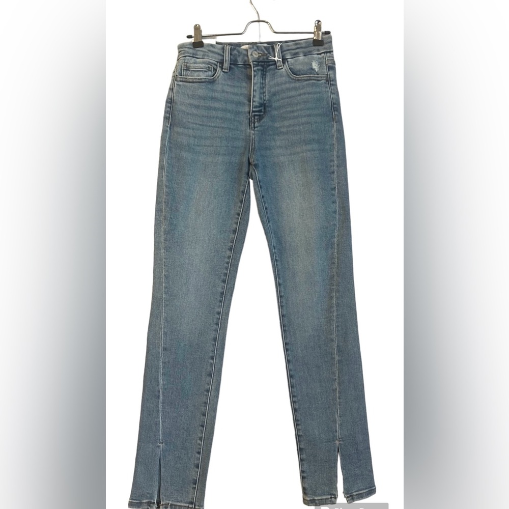 NWT Lovervet By Vervet Slim Straight Jeans with split hem bottom